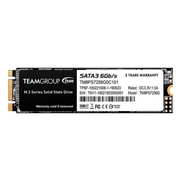 Disco Sólido M.2 SATA 256GB TeamGroup MS30 Negro