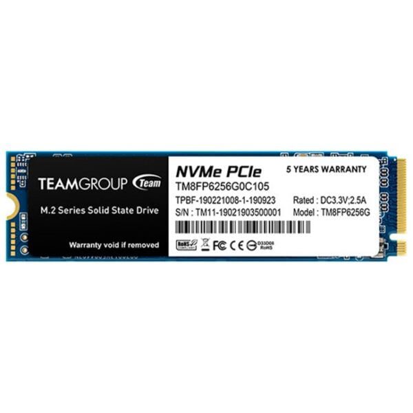 Disco Sólido M.2 NVMe PCIe 256GB TeamGroup MP33