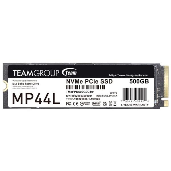 Disco Sólido M.2 NVMe PCIe 500GB TeamGroup MP44L